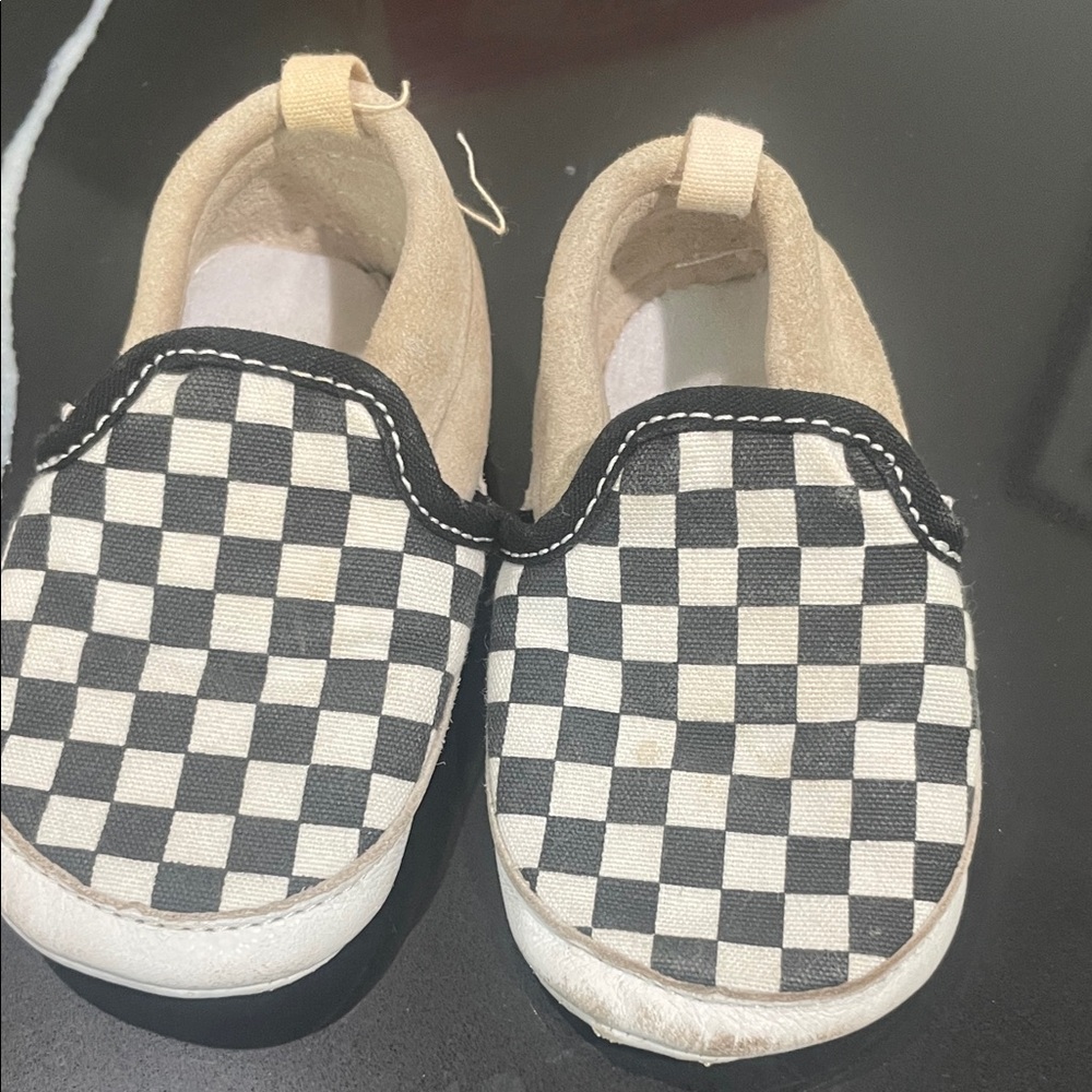 Vans Black and White Checkered Baby Shoes
